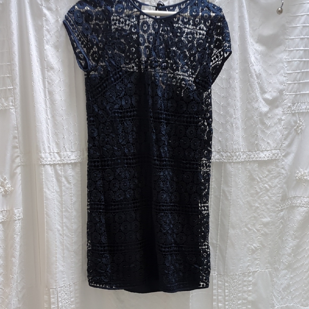 LOFT Midnight Blue Lace Dress